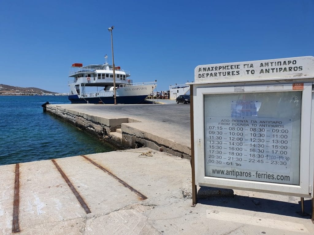 Paros - Antiparos kompjáratok, menetrendek és utazási információk