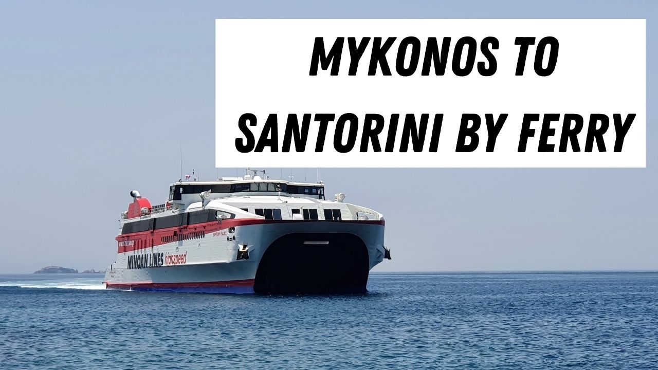 Hvernig á að fá ferju frá Mykonos til Santorini